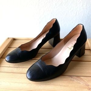 French Soles FS/NY leather block heels